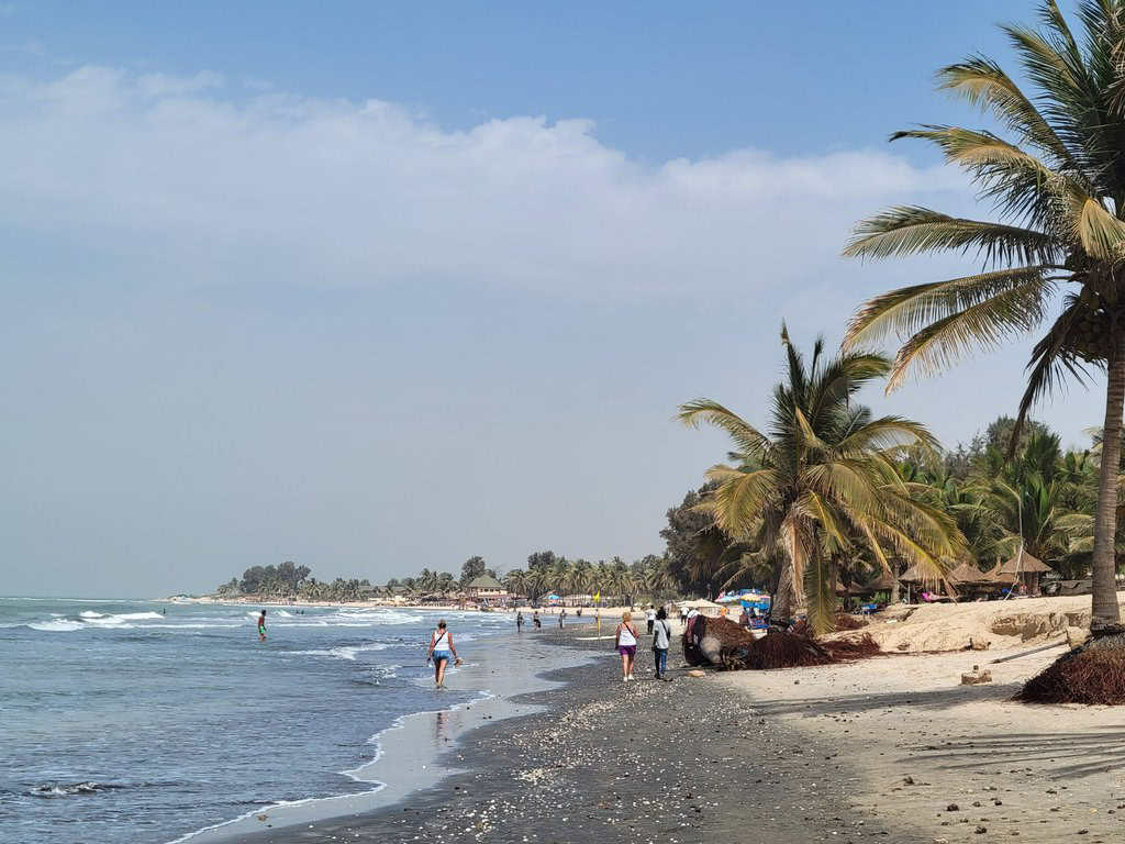 The Gambia - Senegambia Beach on the coast of Banjul