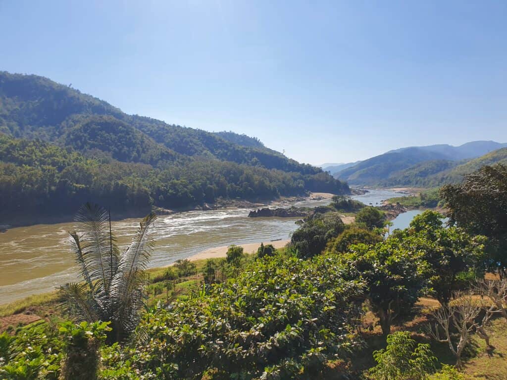 Laos - Pak Beng offers beautiful views over the Mekong River