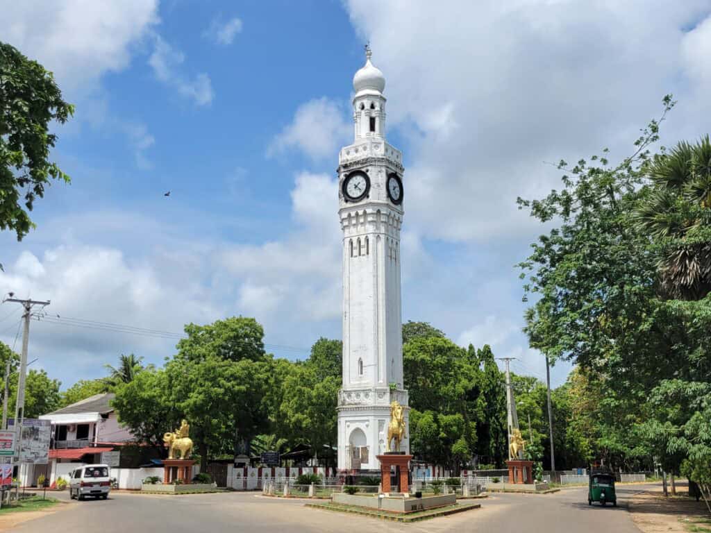 Sri Lanka - the historical clock tower in Jaffna
