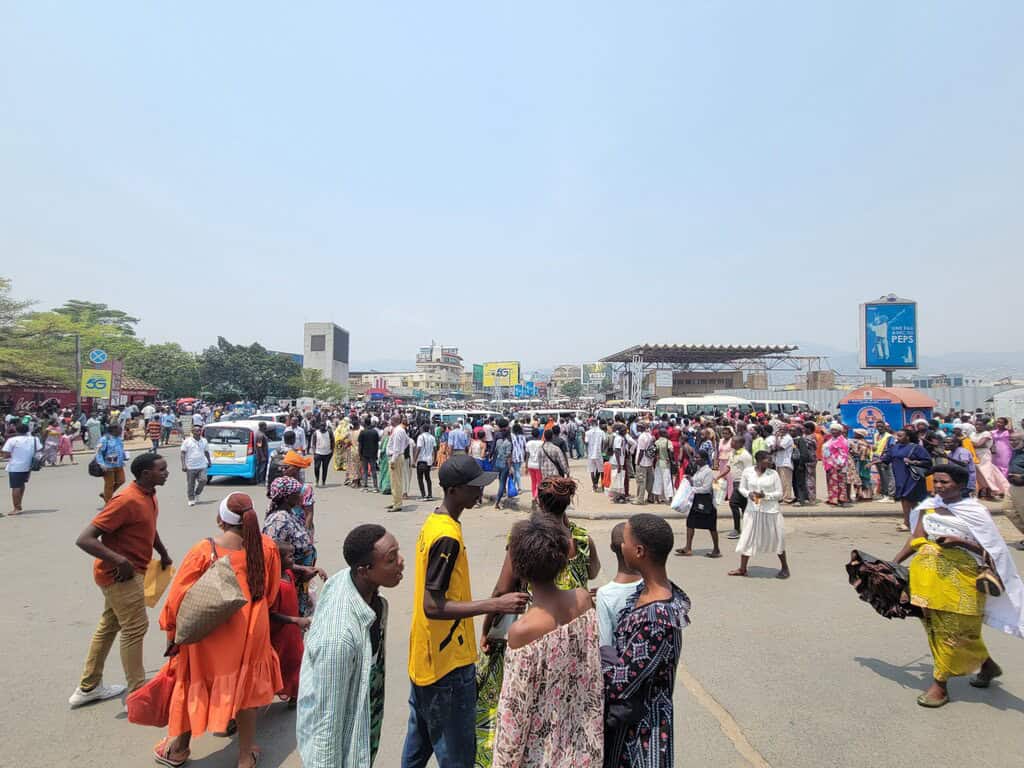 Burundi - downtown Bujumbura is busy with calm and friendly locals